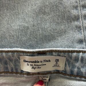 Abercrombie & Fitch Light Blue High Rise Relaxed Jeans